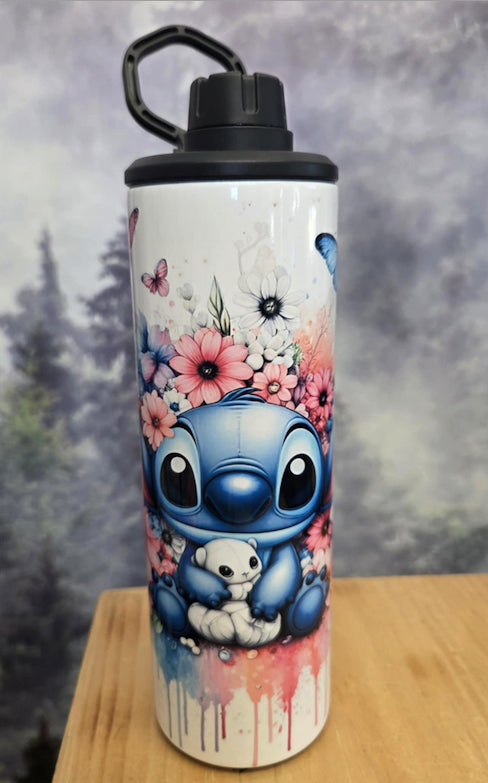 Gourde isotherme sport 20 0z - Bébé Stitch (vient avec deux couvercles)